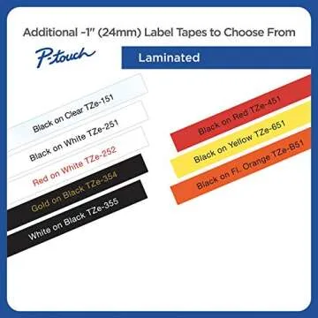 Brother P-touch TZe-PR851 Black Print on Premium Glitter Gold Laminated Tape 24mm (0.94”) wide x 8m (26.2’) long