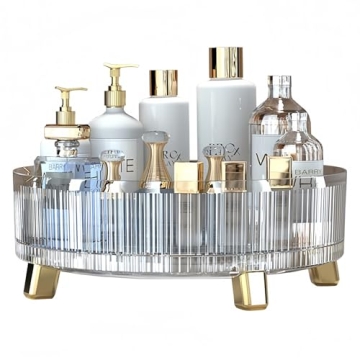 Large Capacity Rotating Makeup Perfume Organizer Storage Tray