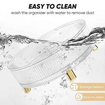 Large Capacity Rotating Makeup Perfume Organizer Storage Tray