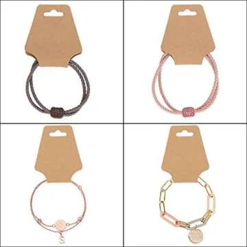 LISHINE 400 Pcs Necklace Cards with Adhesive, Keychain Display Cards for Packaging, Bracelet Display Card for Selling, Tags, Jewelry Display Cards for Selling Bracelets, Small Business Supplies