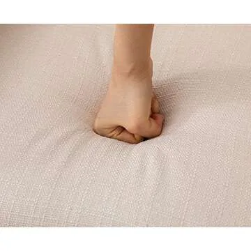 Stylish VESCASA Linen Dining Chairs Set of 4 with Arms