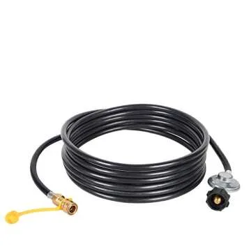 GGC 12 FT Propane Hose with Regulator - 3/8 Quick Connect for Mr. Heater Big Buddy