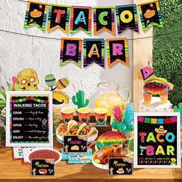 Taco Bar Decoration Kit for Fiesta & Taco Parties