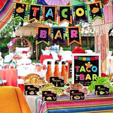 Taco Bar Decoration Kit for Fiesta & Taco Parties