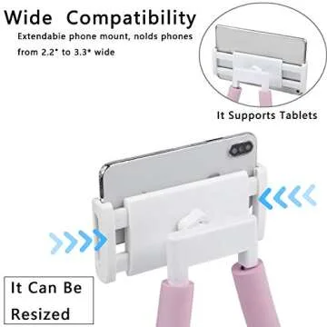 AIMI Neck Pillow Phone Holder, Cell Phone Holder, Suitable for Home,Travel, Outdoor,Comfort, Stability, Durability, Support Phone and pad (Pink)