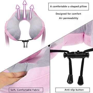 AIMI Neck Pillow Phone Holder, Cell Phone Holder, Suitable for Home,Travel, Outdoor,Comfort, Stability, Durability, Support Phone and pad (Pink)