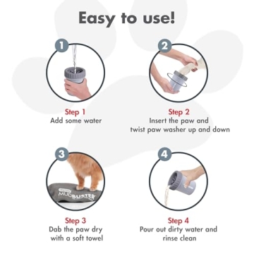 Dexas MudBuster Portable Dog Paw Cleaner for Large Dogs