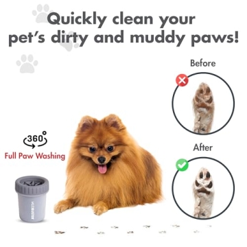 Dexas MudBuster Portable Dog Paw Cleaner for Large Dogs