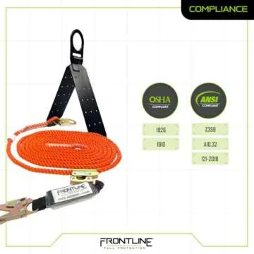 Frontline RKSPTB25 Combat Complete Roofers Kit with 25' Lifeline