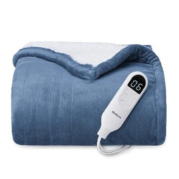 Bedsure Heated Blanket Electric Throw - Luxurious Soft Flannel with Timer & Heat Settings