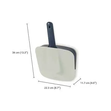 Joseph Joseph Wall-Mounted Dustpan & Brush Set - Compact Storage