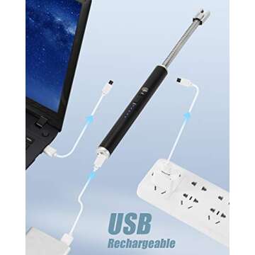 NESAPTO Electric Candle Lighter - Rechargeable & Windproof