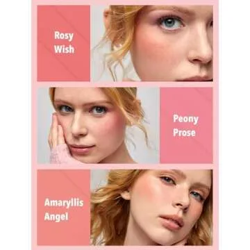 SHEGLAM Floral Flush 6-Color Blush Palette Long Lasting High Pigment Matte Pressed Powder Blush for Cheeks