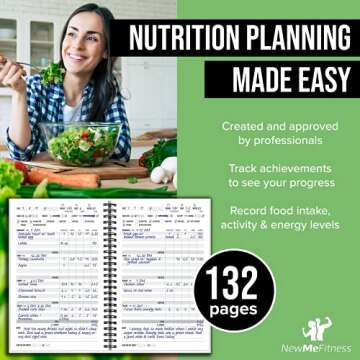 NewMe Fitness Journal for Women & Men, Nutrition Planner and Food Journal to Track Weight Loss, Musc...