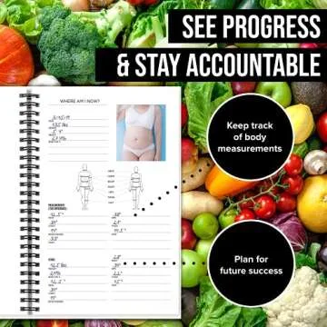 NewMe Fitness Journal for Women & Men, Nutrition Planner and Food Journal to Track Weight Loss, Muscle Gain, Gym, Bodybuilding Progress, Daily Personal Health Tracker - 1 Pack (Nutrition)