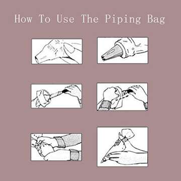 LANGFON Large Thickened 100Pcs Disposable Tipless Piping Bags and Bag Royal Icing Pastry Bags for Cookies Decorating Cupcake