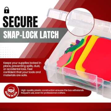 ArtBin 6953AB ClearView 6" x 6" Box Art & Craft Organizer, [1] Plastic Storage Case, Clear