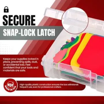 ArtBin 6953AB ClearView 6" x 6" Box Art & Craft Organizer, [1] Plastic Storage Case, Clear