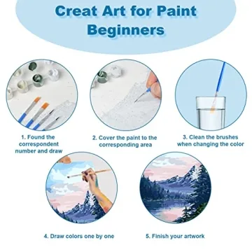 Ninonly 2 Pack Paint by Numbers for Adults with Easel