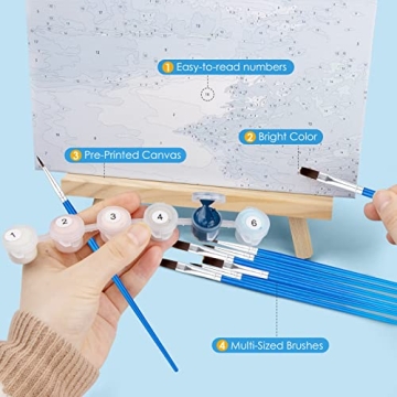 Ninonly 2 Pack Paint by Numbers for Adults with Easel