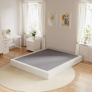 OSASET King Box Spring, 7 Inch King Size Box Spring Only, 3000 lbs Heavy Duty Metal Frame Mattress F...