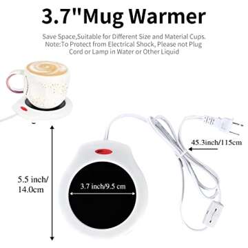 ASAWASA Coffee Mug Warmer for Warm Drinks and Scents
