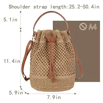 Van Caro Shoulder Bucket Bag - Stylish & Eco-Friendly Tote