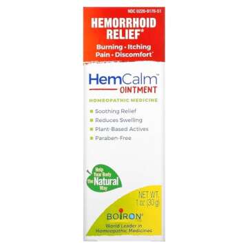 Boiron HemCalm Ointment for Hemorrhoid Relief of Pain, Itching, Swelling or Discomfort - 1 oz