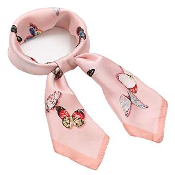 Luxurious 27 Inch Butterfly Print Scarf for Women