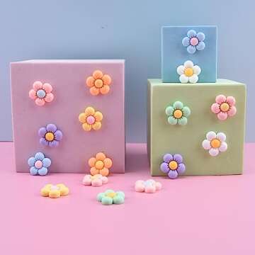 Decwenme Flower Shoe Charms for Girls Women Kids party Favor Gifts