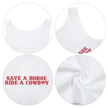 Trendy Women Cowboy Crop Tank for Country Concerts