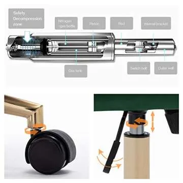 DUHOME Home Office Desk Chairs Velvet Home Office Chair Computer Desk Chair Task Chair Dark Green