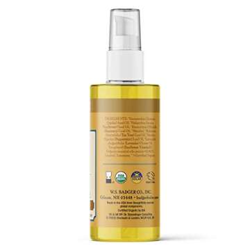 Badger - Jojoba Hair Oil with Organic Tea Tree Oil and Organic Rosemary Oil for Dry Scalp Treatment ...