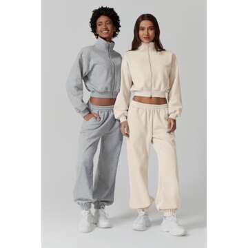 Cozy QINSEN 2 Piece Oversized Sweatsuit for Women