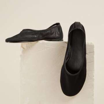 VOLEECE Tulle Mesh Ballet Flats Shoes for Women Slip On Ballerina Shoes Round Toe Comfortable Casual Work Dress Shoes