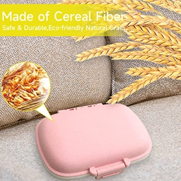 Compact 4 Pack Travel Pill Organizer for Daily Meds