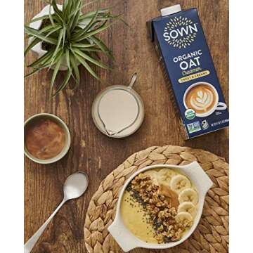 SOWN Organic Oat Creamer Sweet & Creamy - Barista Oat Milk Non Dairy Coffee Creamer - Plant Based, Dairy-Free, Vegan, Gluten-Free, Non-GMO, Shelf Stable - 32oz (Pack of 3)