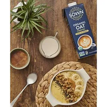 SOWN Organic Oat Creamer Sweet & Creamy - Barista Oat Milk Non Dairy Coffee Creamer - Plant Based, Dairy-Free, Vegan, Gluten-Free, Non-GMO, Shelf Stable - 32oz (Pack of 3)
