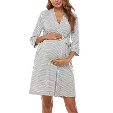 Molliya Maternity Nursing Robe - Stylish, Comfortable & Versatile