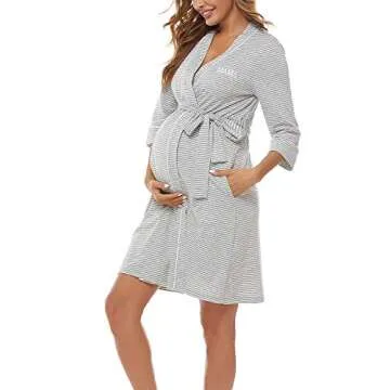Stylish Molliya Maternity Nursing Robe for New Moms