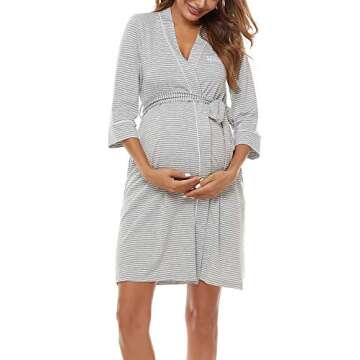 Stylish Molliya Maternity Nursing Robe for New Moms