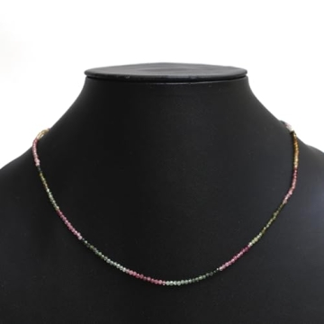 Elegant Watermelon Tourmaline Choker Necklace for Women