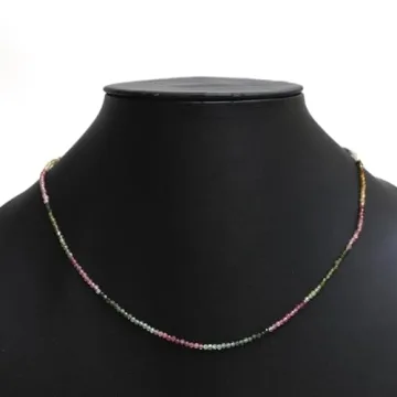 Elegant Watermelon Tourmaline Choker Necklace for Women