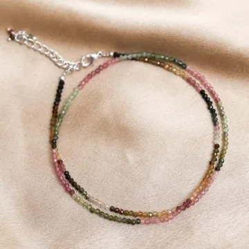 Elegant Watermelon Tourmaline Choker Necklace for Women