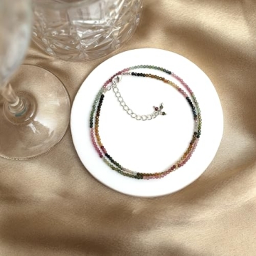 Elegant Watermelon Tourmaline Choker Necklace for Women