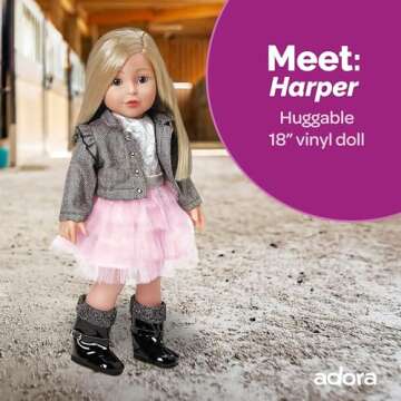 Adora Amazing Girls - 18” Fashion Doll, Poseable Limbs, Rooted Hair for Styling, Open and Close Ey...