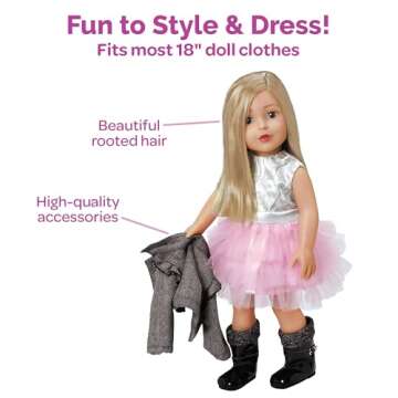 Stylish Adora 18” Fashion Doll with Poseable Limbs