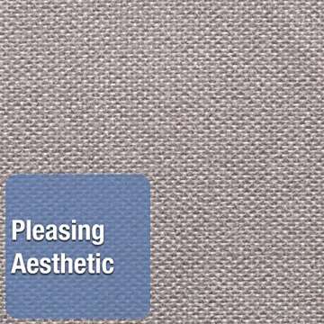 Quartet Bulletin Board, Fabric, 4' x 3', Frameless, High-Density Fiberboard, Oval Office, Gray (7684G)