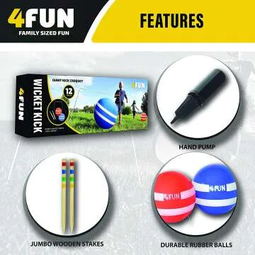 Giant Kick Ball Croquet for Family Outdoor Games