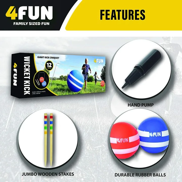 Giant Kick Ball Croquet for Family Outdoor Games
